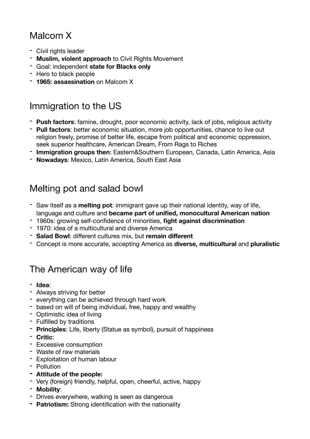 American Dream
Slavery in the US 1619-1865
Columbus 1492
Promised Land 16th/17th century
Boston Tea Party 1773
Declaration of Independence 1