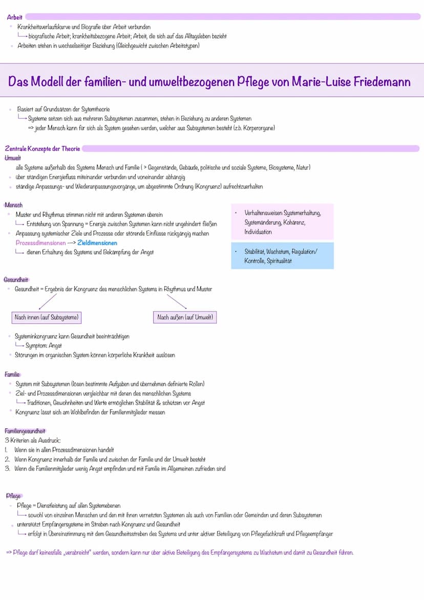Definition
• Gesamtheit von abstrakten Konzepten
ermöglichen, allgemeine Begebenheiten aus dem Pflegebereich zu erklären
• vermitteln Pflege