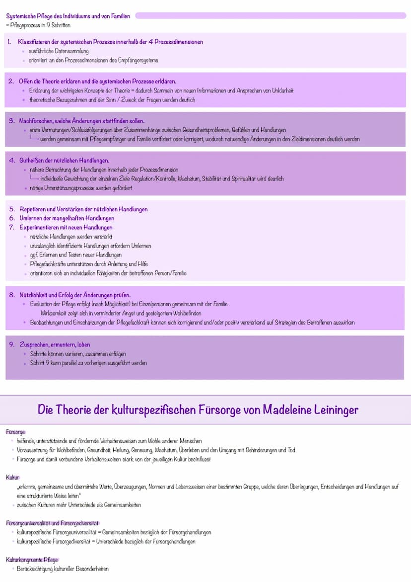 Definition
• Gesamtheit von abstrakten Konzepten
ermöglichen, allgemeine Begebenheiten aus dem Pflegebereich zu erklären
• vermitteln Pflege