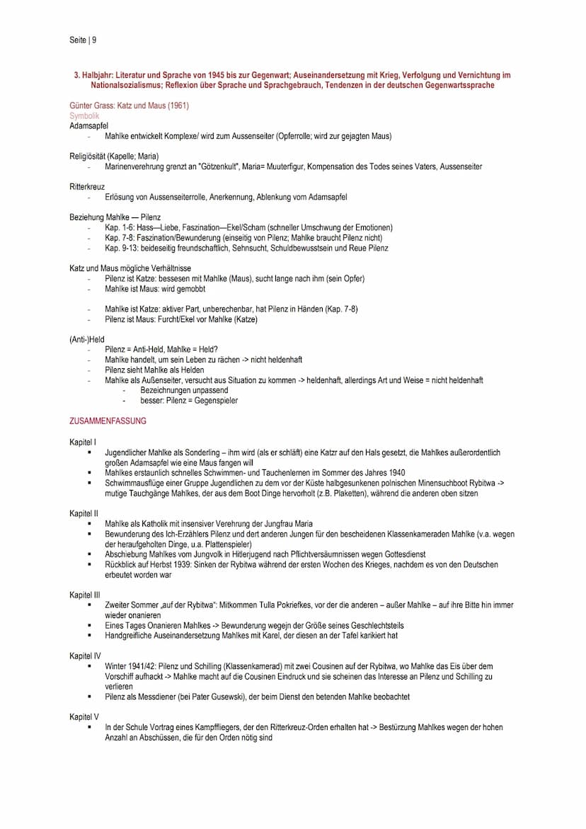 Seite | 1
1. Halbjahr: Literatur und Sprache um 1800; Gegenwelten in der Romantik; Drama und Kommunikation
KUNSTMÄRCHEN
alleinstehende Merkm