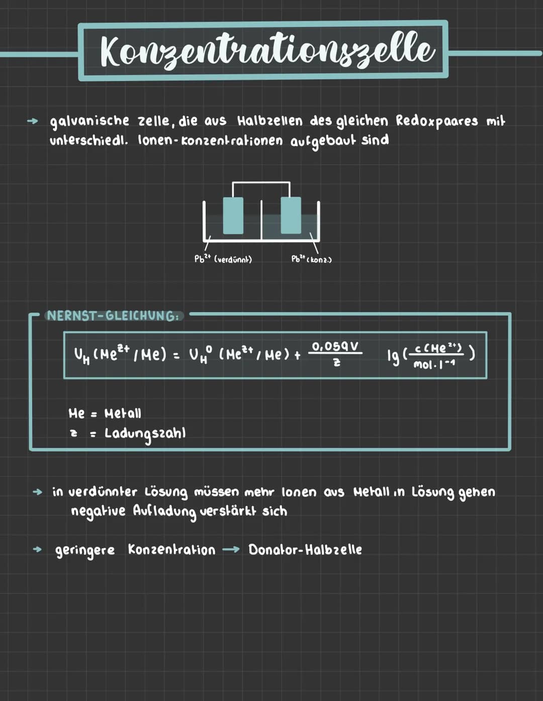 BEISPIEL: DANIELL-ELEMENT
ALSO:
Galvanische Zelle
→ unedleres Metall
↳ Minuspol
>
Minuspol -
>
e↑
2e
11
Cu 2+
Zn²+
2n²+
Zn
50,²-
Zinkhalbzel