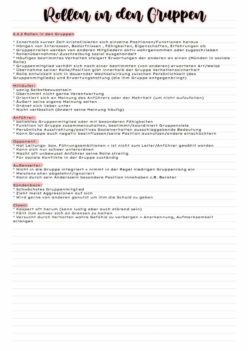 Was ist eine Gruppe
Zwischen mehreren Personen findet eine Interaktion statt, bei der jeder die anderen beeinflusst und von den anderen
beei