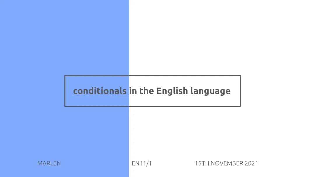  Conditionals