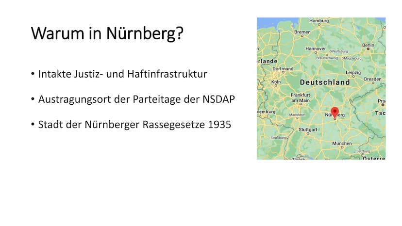 Nürnberger Prozesse - Warum waren diese so bedeutend?
Allgemein
- Beginn der Nürnberger Prozesse: 20. November 1945
- Die 3 größten Verbrech