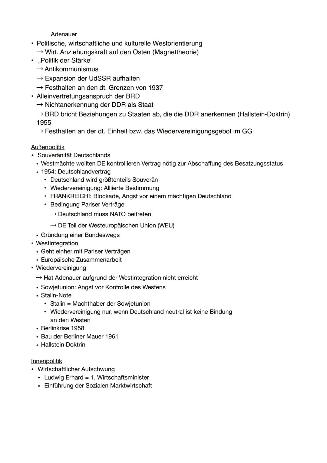 Die Potsdamer Konferenz
Treffen der Siegermächte des Zweiten Weltkrieges: USA, GB & UdSSR
-Zentrale Themen: Zukunft DE, europäische Nachkrie