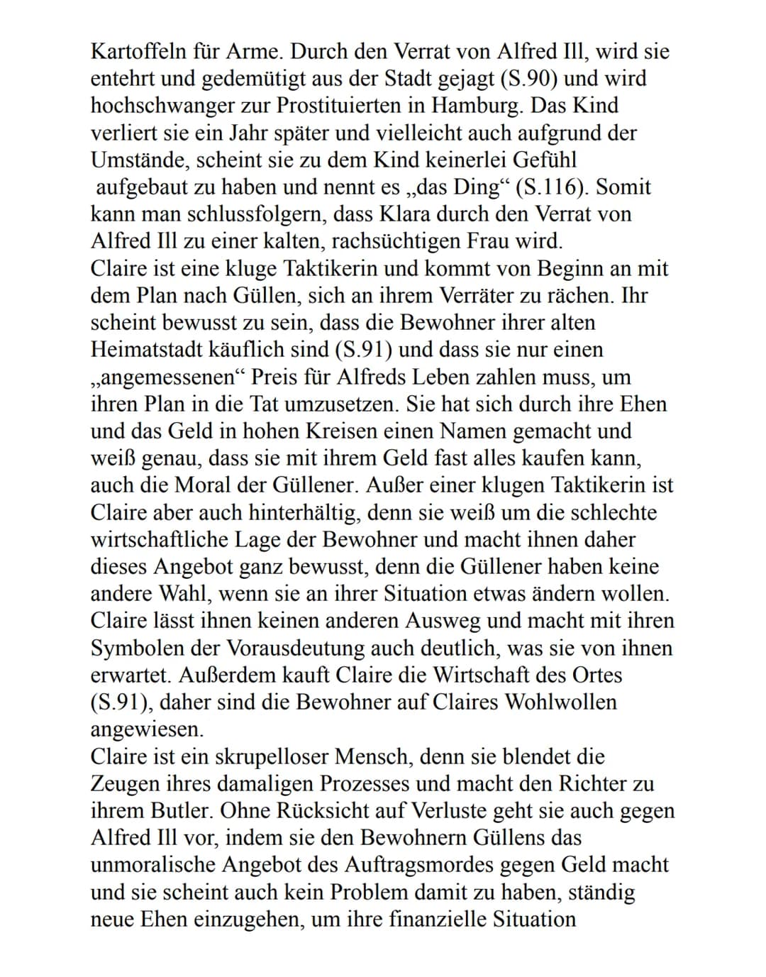 Personenanalyse von Claire Zachanassian
In der tragischen Komödie ,,Der Besuch der alten Dame" von
Friedrich Dürrenmatt, im Jahr 1956 verfas