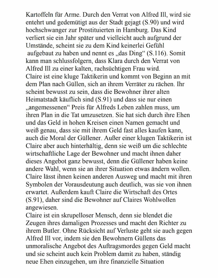 Personenanalyse von Claire Zachanassian
In der tragischen Komödie ,,Der Besuch der alten Dame" von
Friedrich Dürrenmatt, im Jahr 1956 verfas