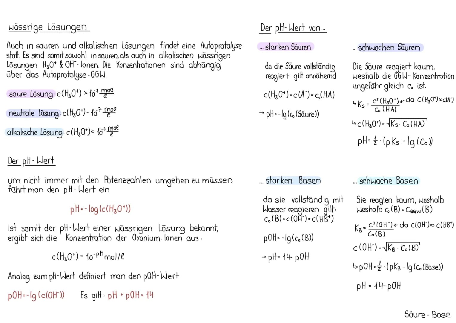 Protolysen
Sind Protonenaustausch - bzw Saure-Base-Reaktionen.
Säuren sind Protonendonatoren
Basen sind Protonenakzeptaren
Ampholyte können 