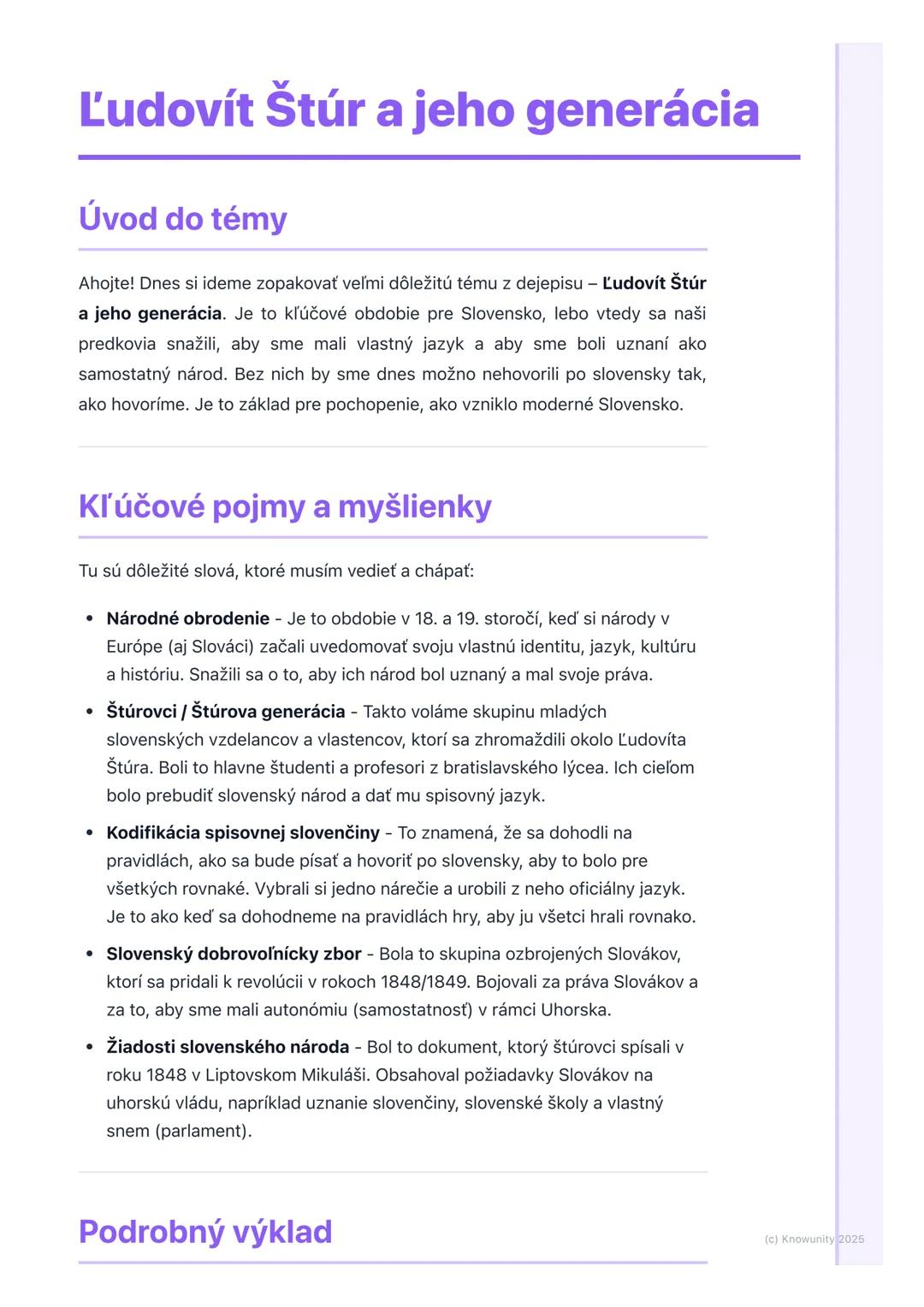 # Ľudovít Štúr a jeho generácia

Úvod do témy

Ahojte! Dnes si ideme zopakovať veľmi dôležitú tému z dejepisu - Ľudovít Štúr
a jeho generáci