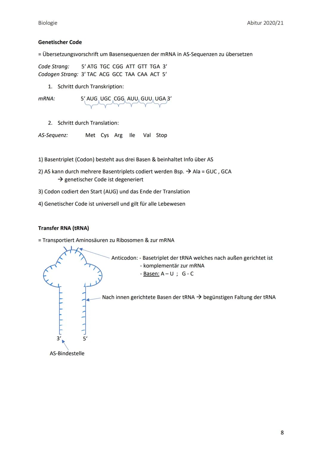 Biologie
Zusammenfassung der Themengebiete zu Biologie
LPE 3, 4, 5 und 6
LPE 3: Genetik
Inhalt
1. Sexuelle Fortpflanzung
1.1. Keimzellbildun