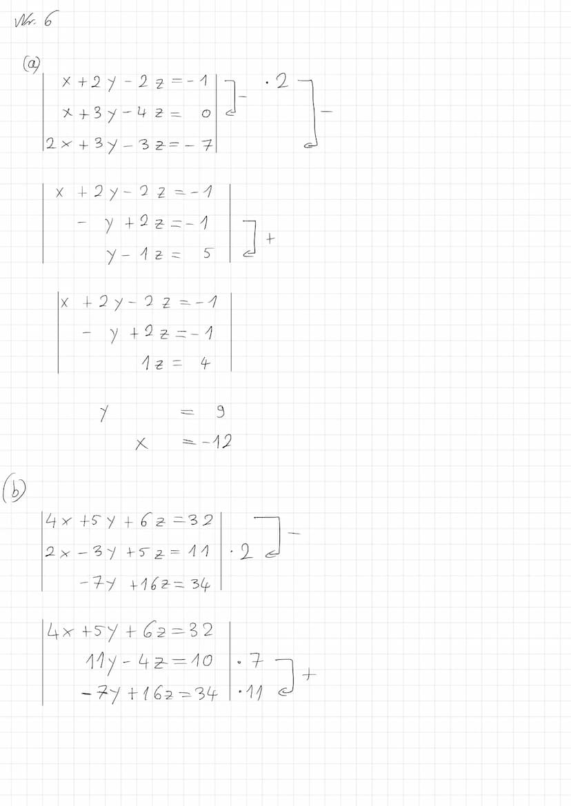 (1)
3 x + 4y
12 x
(3)
3x + 4y
16
x
x
чу
X
=5
>
= 4:2
+4y=5 X eingesetzt |-6
= 2
= -1
= 5
= 2
=
X
14 = {(61-4)}
-
1
2x+4y = 12
1-2x-3y = -10
