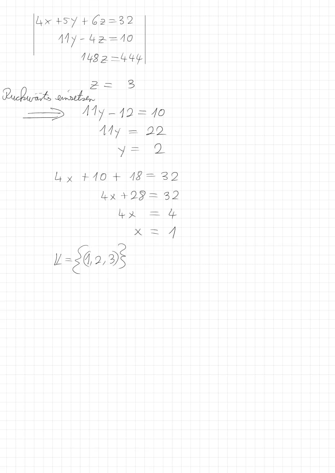 (1)
3 x + 4y
12 x
(3)
3x + 4y
16
x
x
чу
X
=5
>
= 4:2
+4y=5 X eingesetzt |-6
= 2
= -1
= 5
= 2
=
X
14 = {(61-4)}
-
1
2x+4y = 12
1-2x-3y = -10
