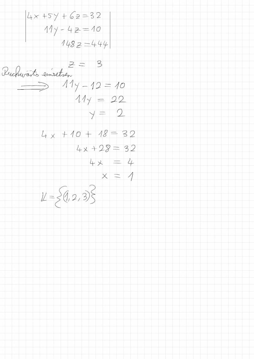 (1)
3 x + 4y
12 x
(3)
3x + 4y
16
x
x
чу
X
=5
>
= 4:2
+4y=5 X eingesetzt |-6
= 2
= -1
= 5
= 2
=
X
14 = {(61-4)}
-
1
2x+4y = 12
1-2x-3y = -10
