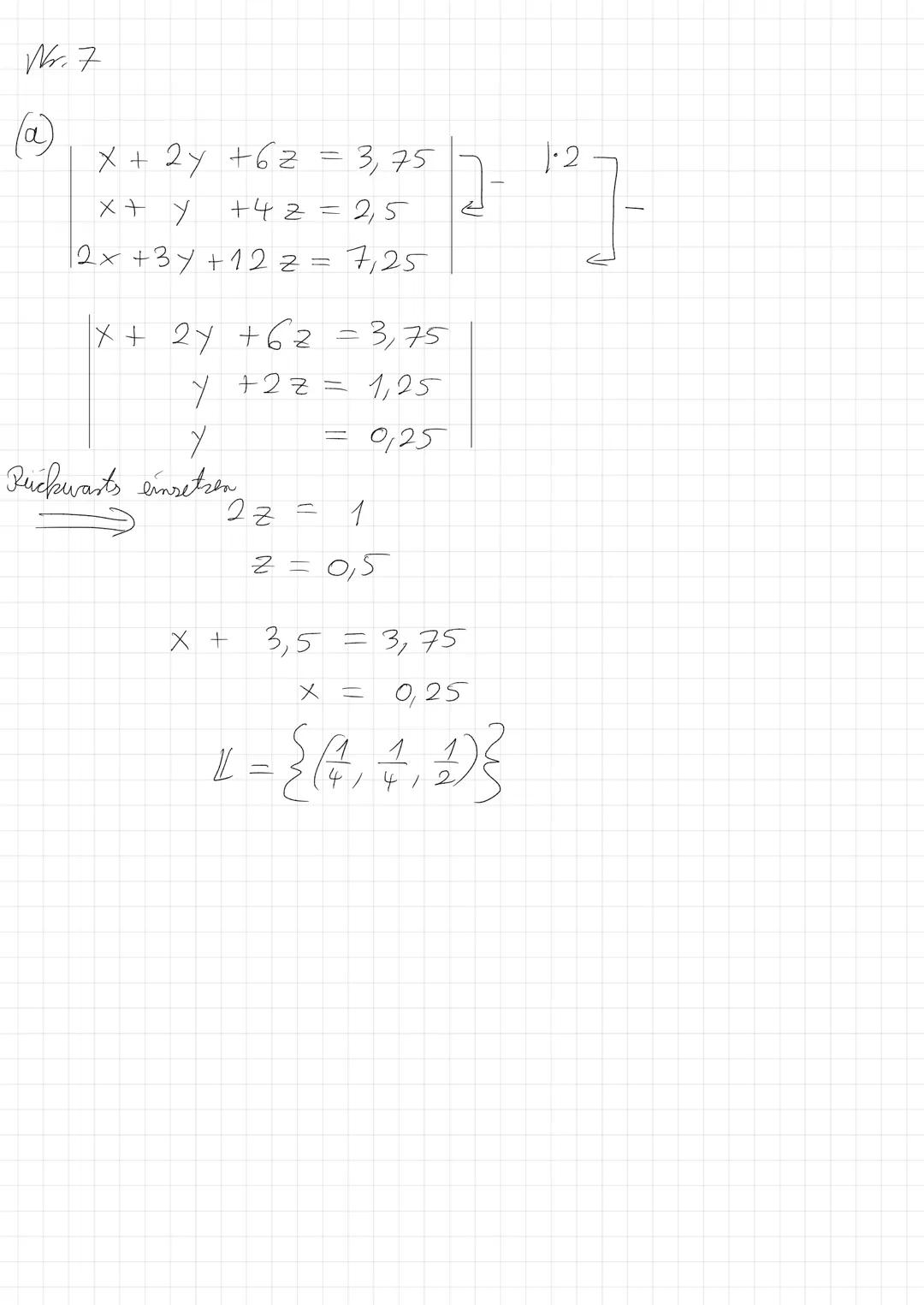 (1)
3 x + 4y
12 x
(3)
3x + 4y
16
x
x
чу
X
=5
>
= 4:2
+4y=5 X eingesetzt |-6
= 2
= -1
= 5
= 2
=
X
14 = {(61-4)}
-
1
2x+4y = 12
1-2x-3y = -10
