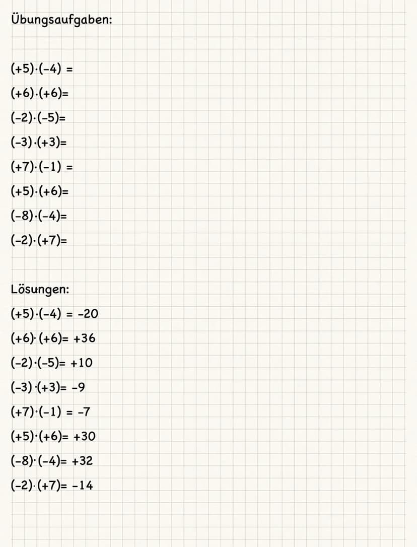Multiplikation mit Rationalen Zahlen ist eigentlich ganz einfach!!!
Beispiel: +3.(-3) =-9
1) Die Zahlen ohne Vorzeichen multiplizieren:
3.3=