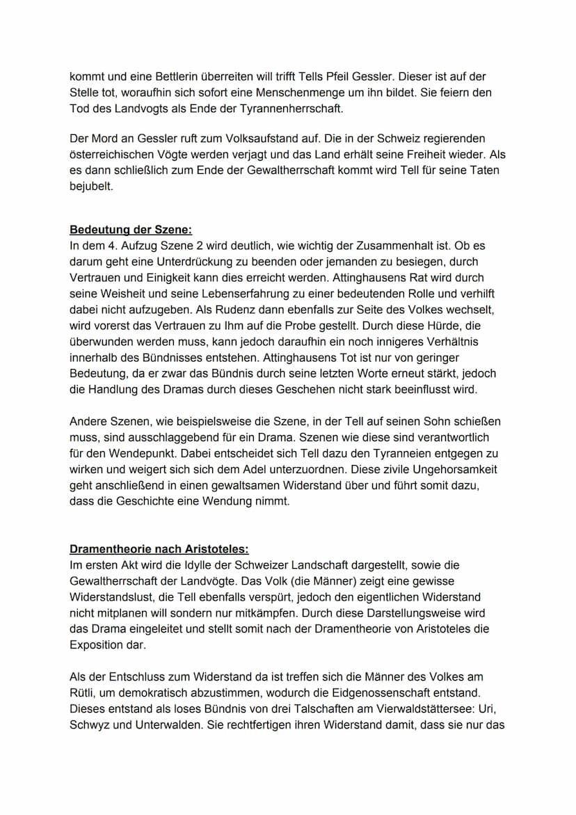 Wilhelm Tell
Aufzug 4 Szene 2
Einordnung und Zusammenfassung der Szene:
Auf dem Platz in Altdorf lässt der Landvogt Gessler einen Hut auf ei