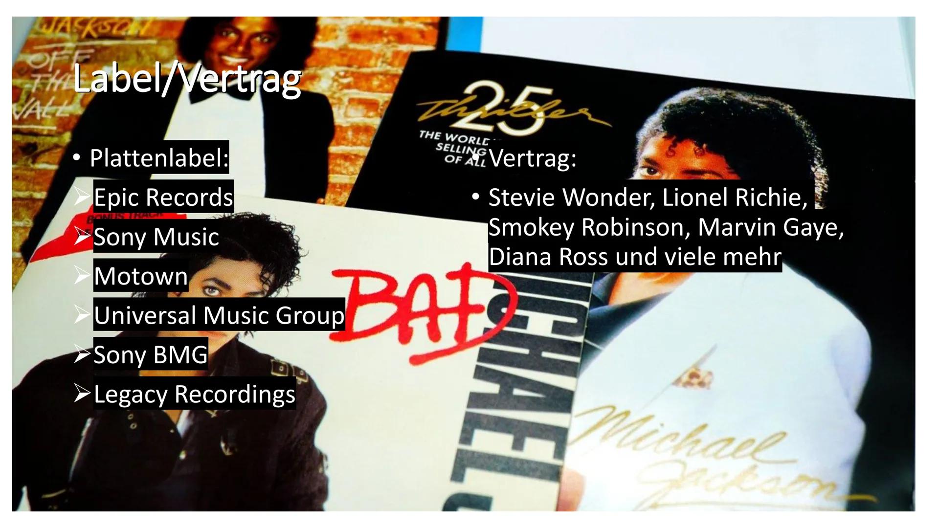 # Michael Jackson

Präsentation Musik BG20B Gliederung

*   Infos über den Künstler
*   Solokarriere
*   Label/Vertrag
*   Song Form Aufbau
