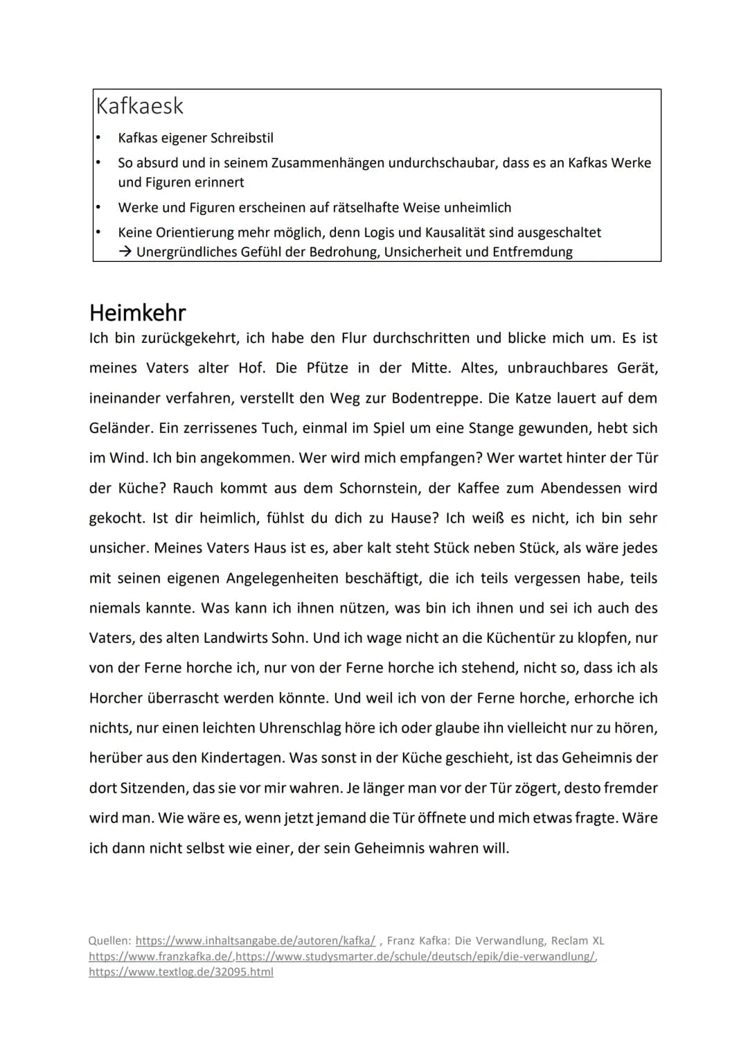 Franz Kafka
Leben:
Sein Vater hatte hohe Erwartungen und wollte ihn nach seinen Vorstellungen formen
→ Er war streng, kritisierte Franz oft 