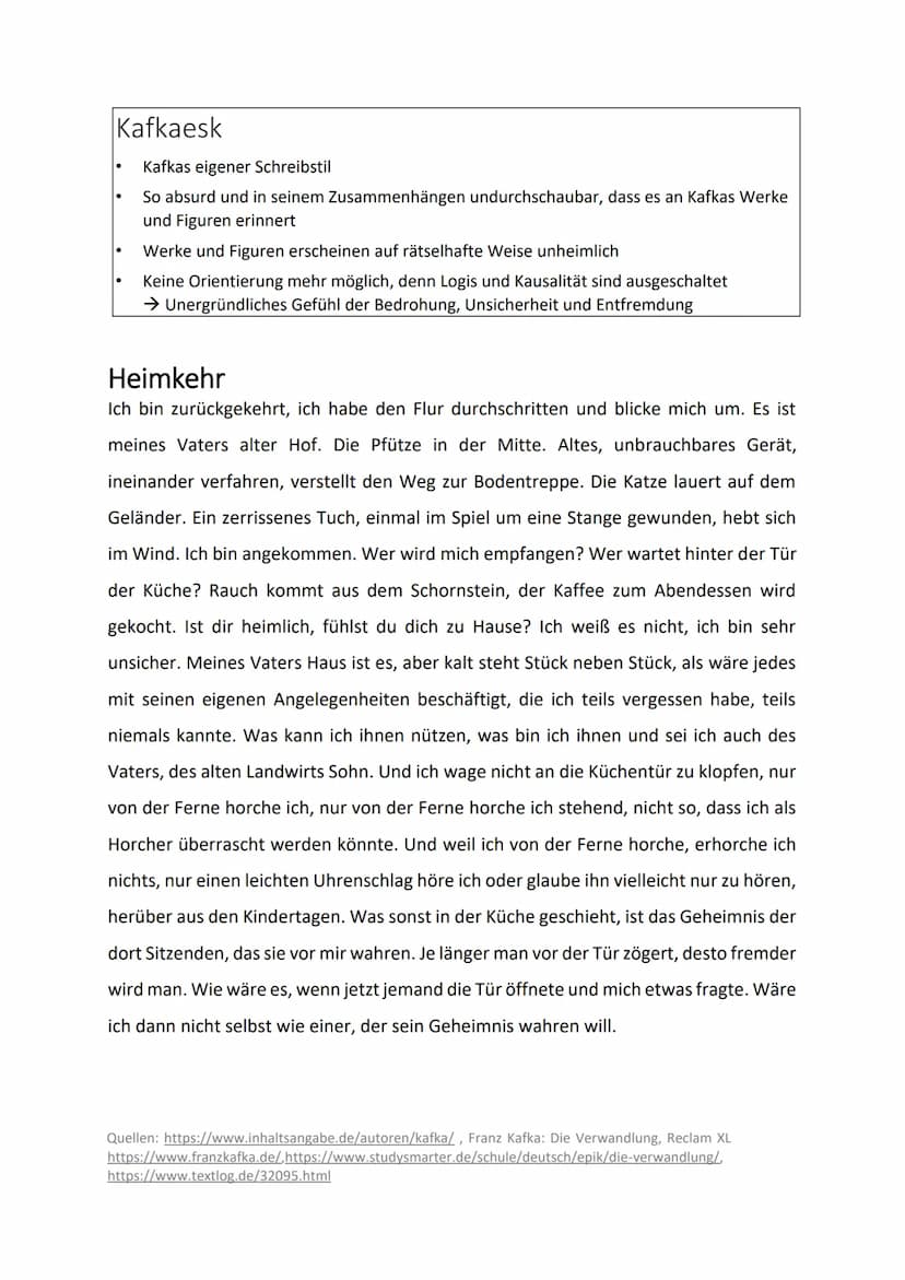 Franz Kafka
Leben:
Sein Vater hatte hohe Erwartungen und wollte ihn nach seinen Vorstellungen formen
→ Er war streng, kritisierte Franz oft 