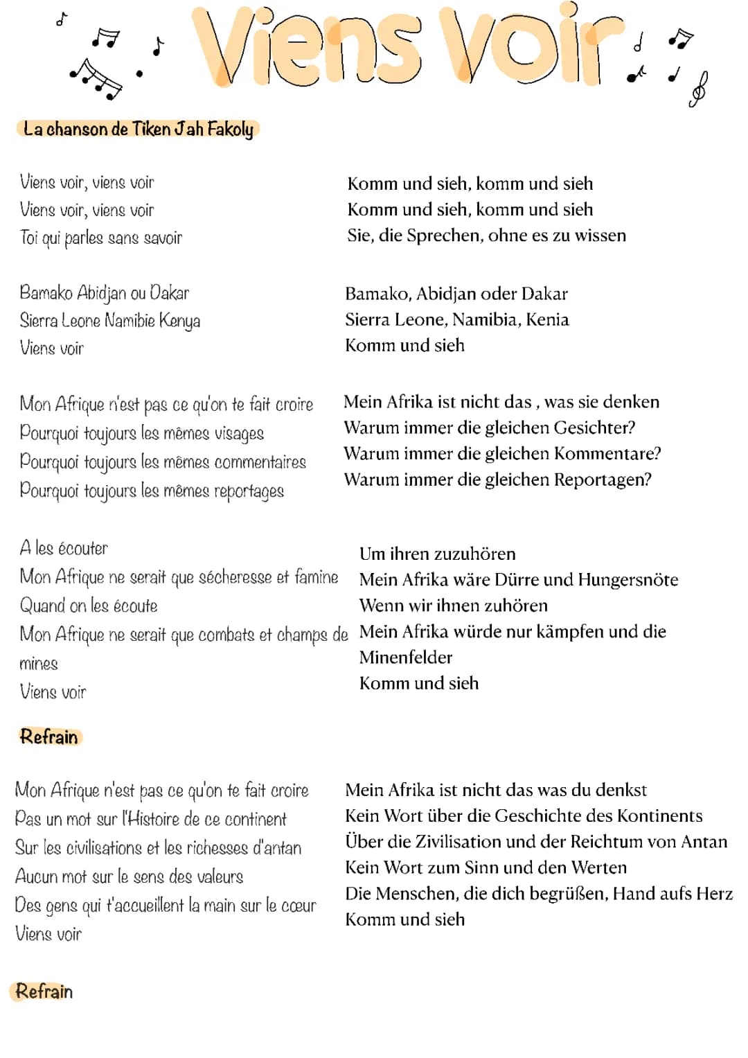 Viens voir 🎼 (l‘Afrique)