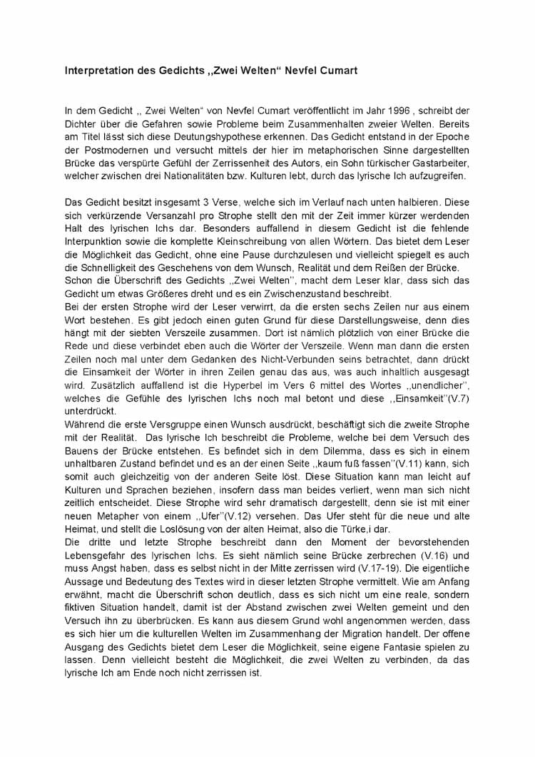 Know Interpretation ,,Zwei Welten“ Nevfel Cumart thumbnail