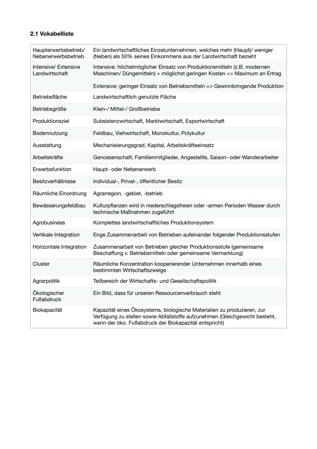 2. Markt- und exportorientiertes Agrobusiness

Räumlicher Schwerpunkt: USA/ Europa

2.1 Vokabelliste
2.2 Formen der Landwirtschaft
2.3 Struk