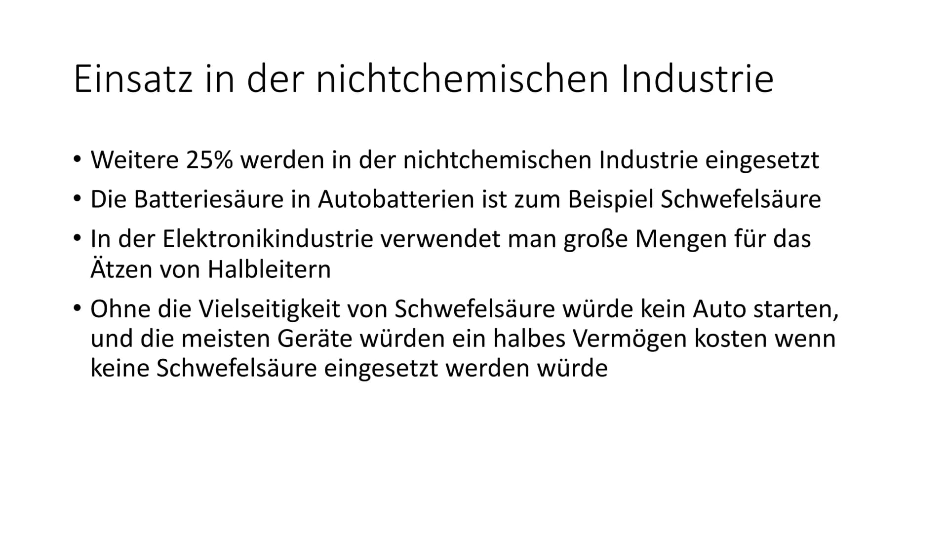 Schwefelsäure
(H₂SO4) Allgemeine
Informationen
Schwefelsäure:
• ist eine der Wichtigsten und am meist
produziertesten Chemikalien weltweit
i