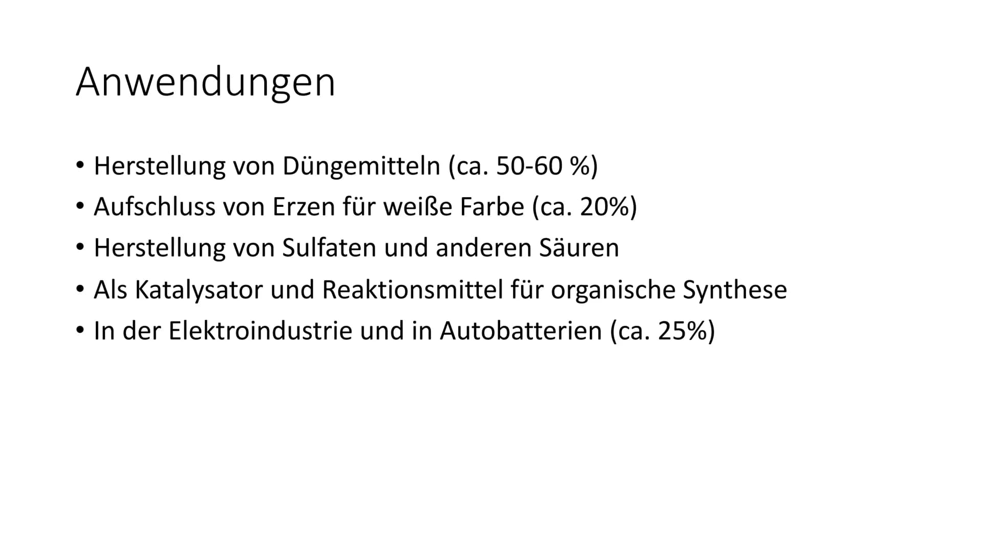 Schwefelsäure
(H₂SO4) Allgemeine
Informationen
Schwefelsäure:
• ist eine der Wichtigsten und am meist
produziertesten Chemikalien weltweit
i