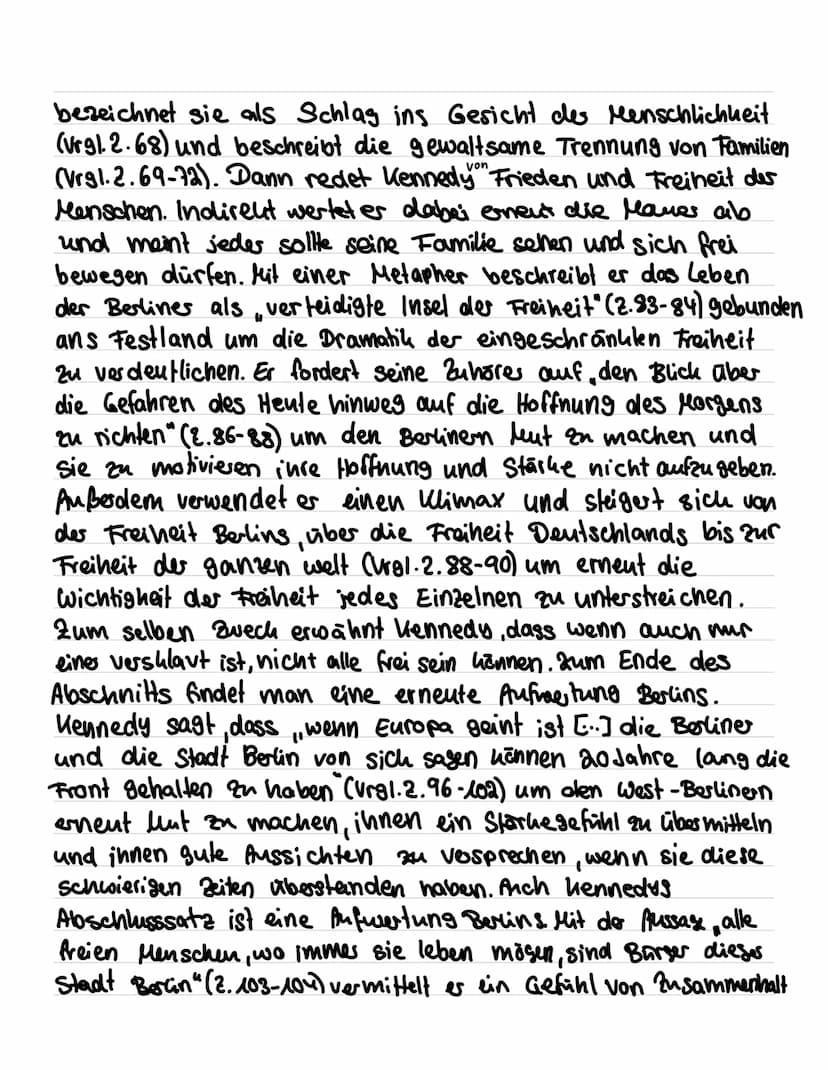 27. April 20 22
Redeanalyse: Rede von John Fitzgerald Kennedy in Berlin
In der Rede John Kennedys, welche er am 26. Juni 1963 auf Grund
Sein