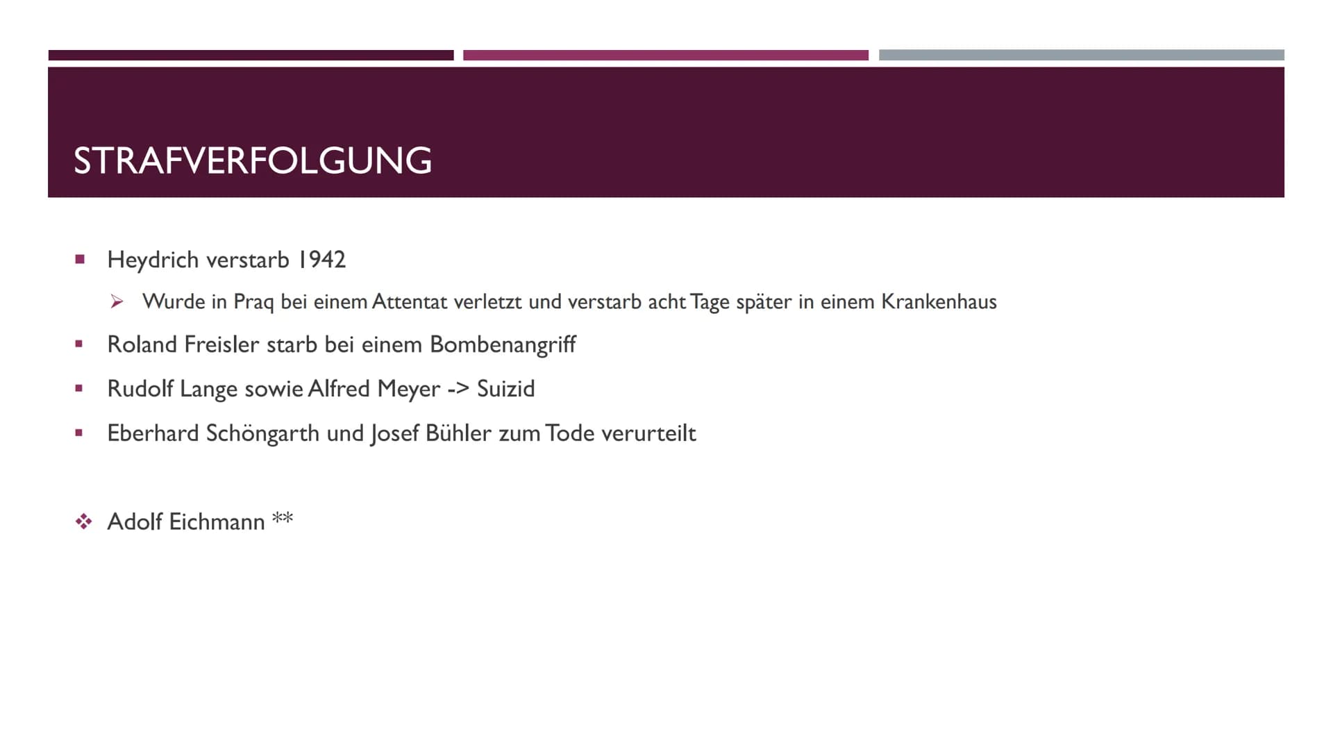 ===
DIE
WANNSEEKON-
FERENZ
FINE PRÄSENTATION VON JULIEN INHALTSVERZEICHNIS
I
I
I
Die Wannseekonferenz
> Generelle Informationen
➤ Historisch