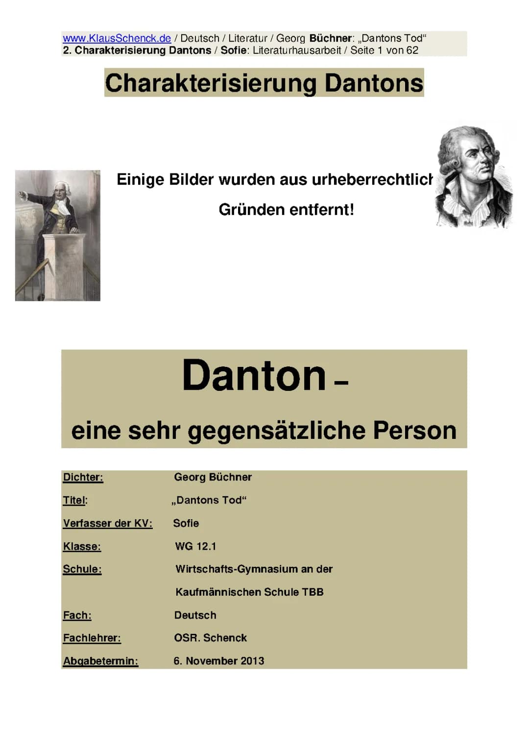 Alles über Dantons Tod: Geschichte, Charaktere und mehr!