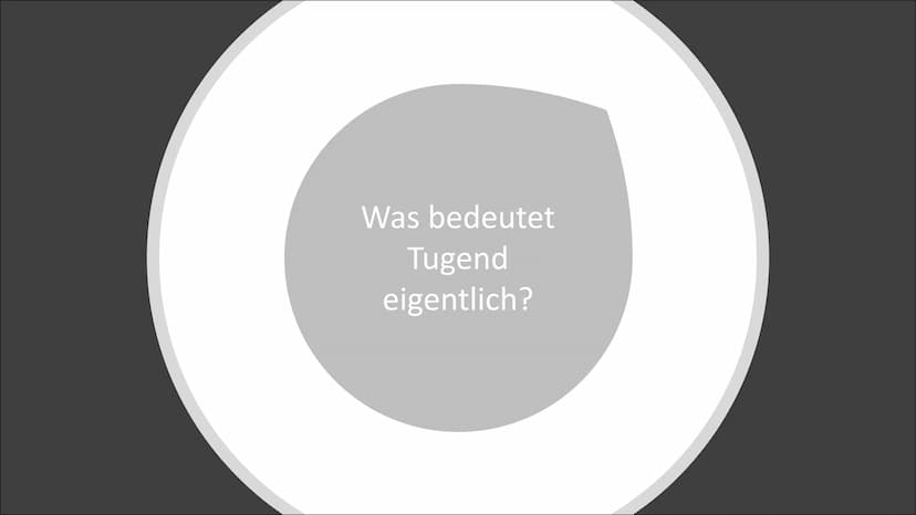 Tugendethik
Eine Präsentation von Jamee R. Gliederung
• 1. Was ist Tugend?
2. Aristoteles
●
●
2.1. Steckbrief
2.2. Philosophie
2.3. Auffassu