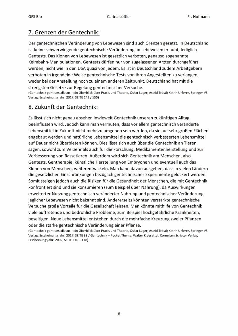 GFS Bio
Carina Löffler
GENFOOD
Gentechnik
(am Beispiel von
Lebensmitteln)
Fr. Hofmann
http://www.spiegel.de/wissenschaft/natur/eugh-blockier