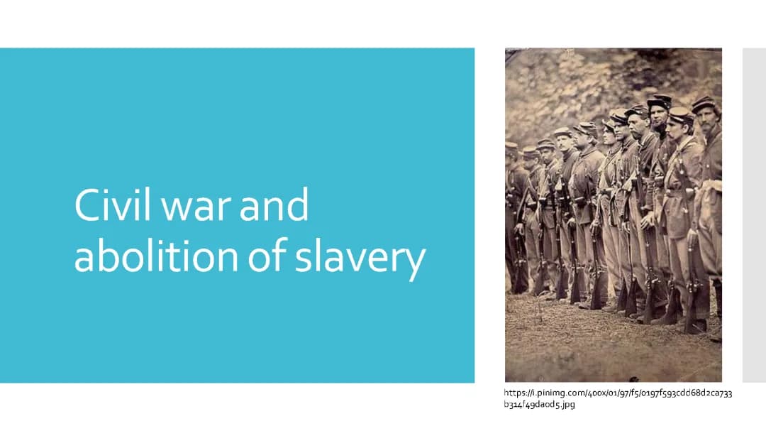 Civil war and abolition of slavery 