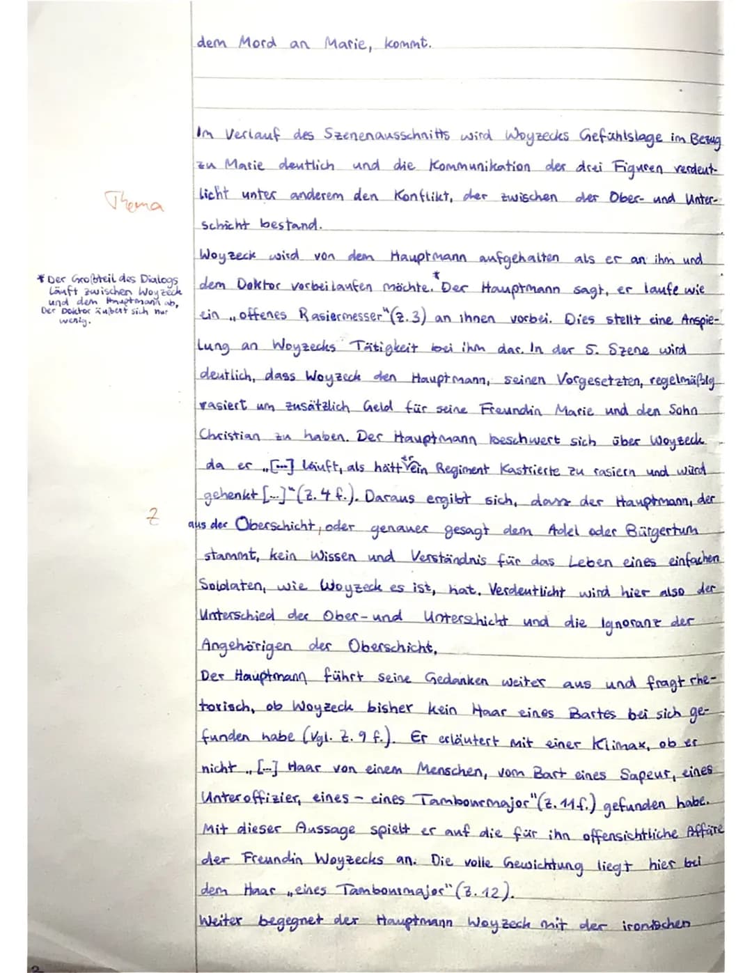 Szenenanalyse von Woyzeck: Szene 9 und 10 – Tipps und Texte