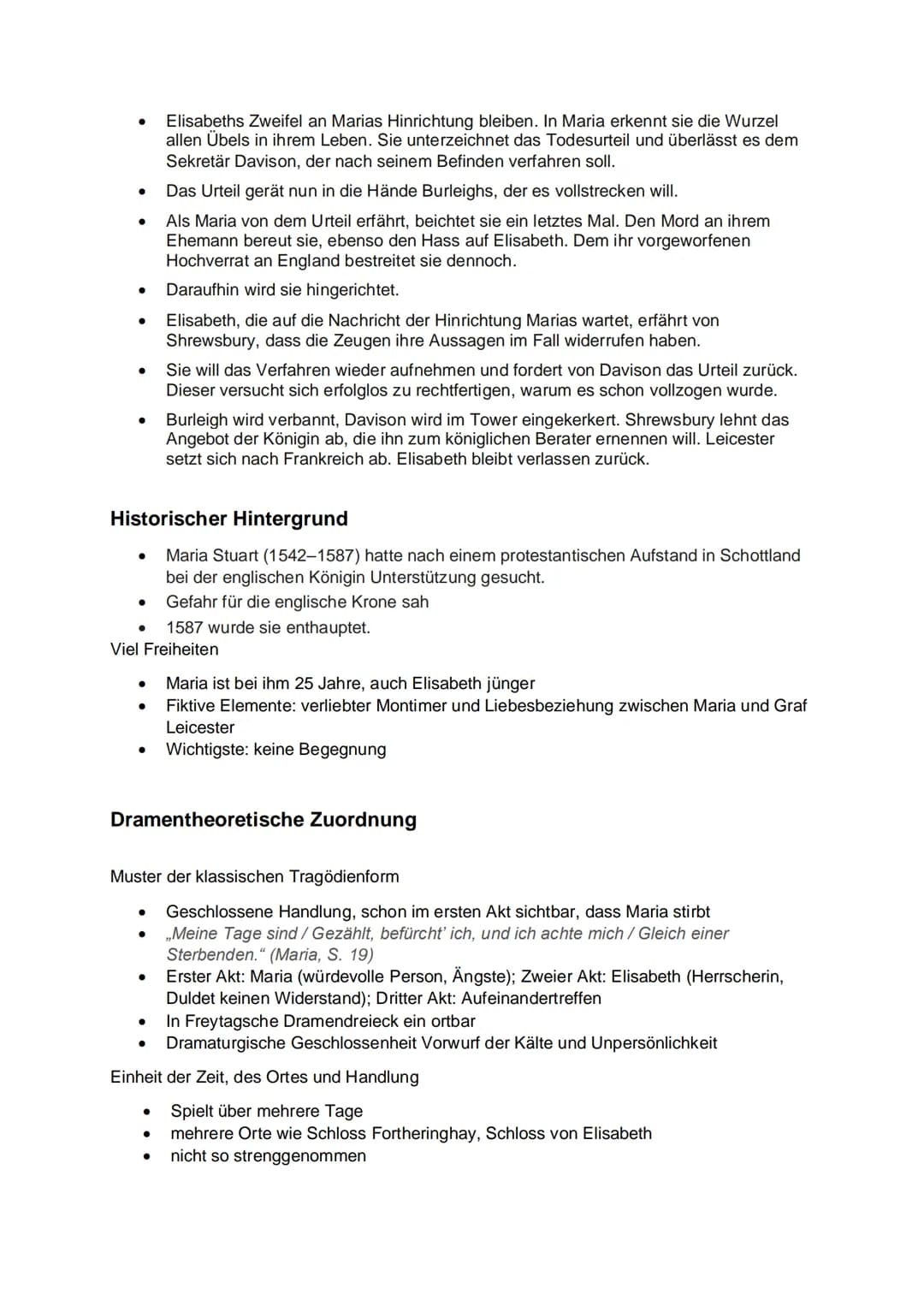 Vortrag: Maria Stuart
Interpretationshypothese
Friedrich Schiller schafft mit Maria Stuart eine Musterwerk der klassischen Tragödienform
der