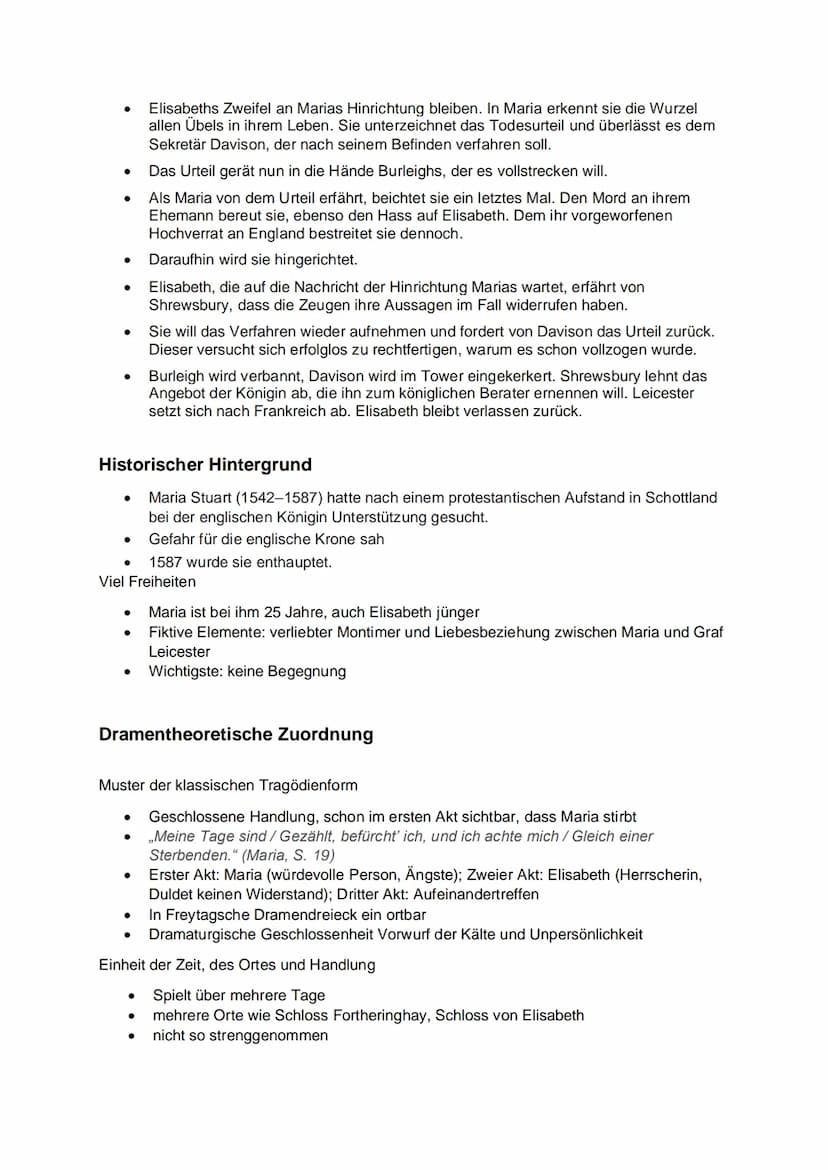 Vortrag: Maria Stuart
Interpretationshypothese
Friedrich Schiller schafft mit Maria Stuart eine Musterwerk der klassischen Tragödienform
der