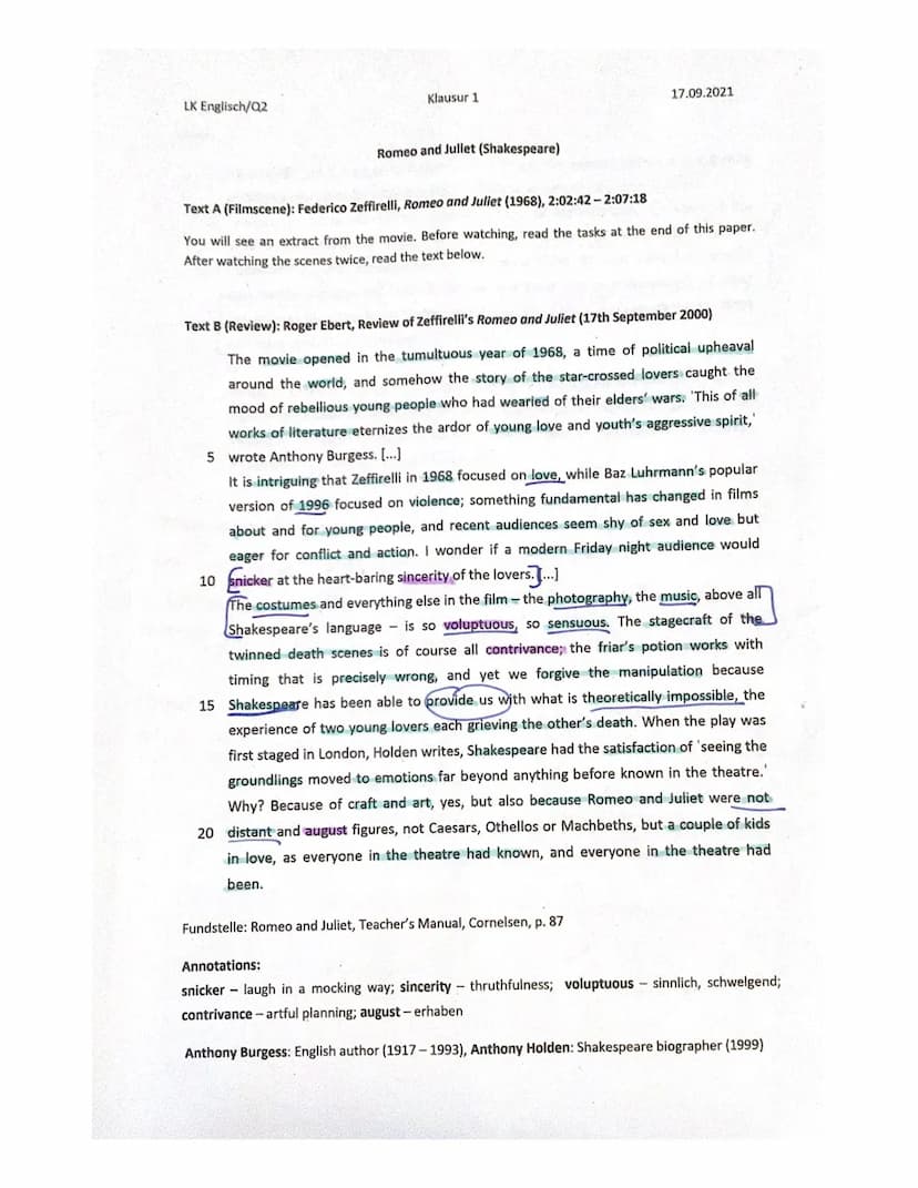 Klausur Q2/1 UK Englisch
Inhaltliche Leistung
Die Schülerin/Der Schüler
Teilaufgabe 1
Comprehension)
Teilaufgabe 2
(Analysis)
3
4
5
1 stellt