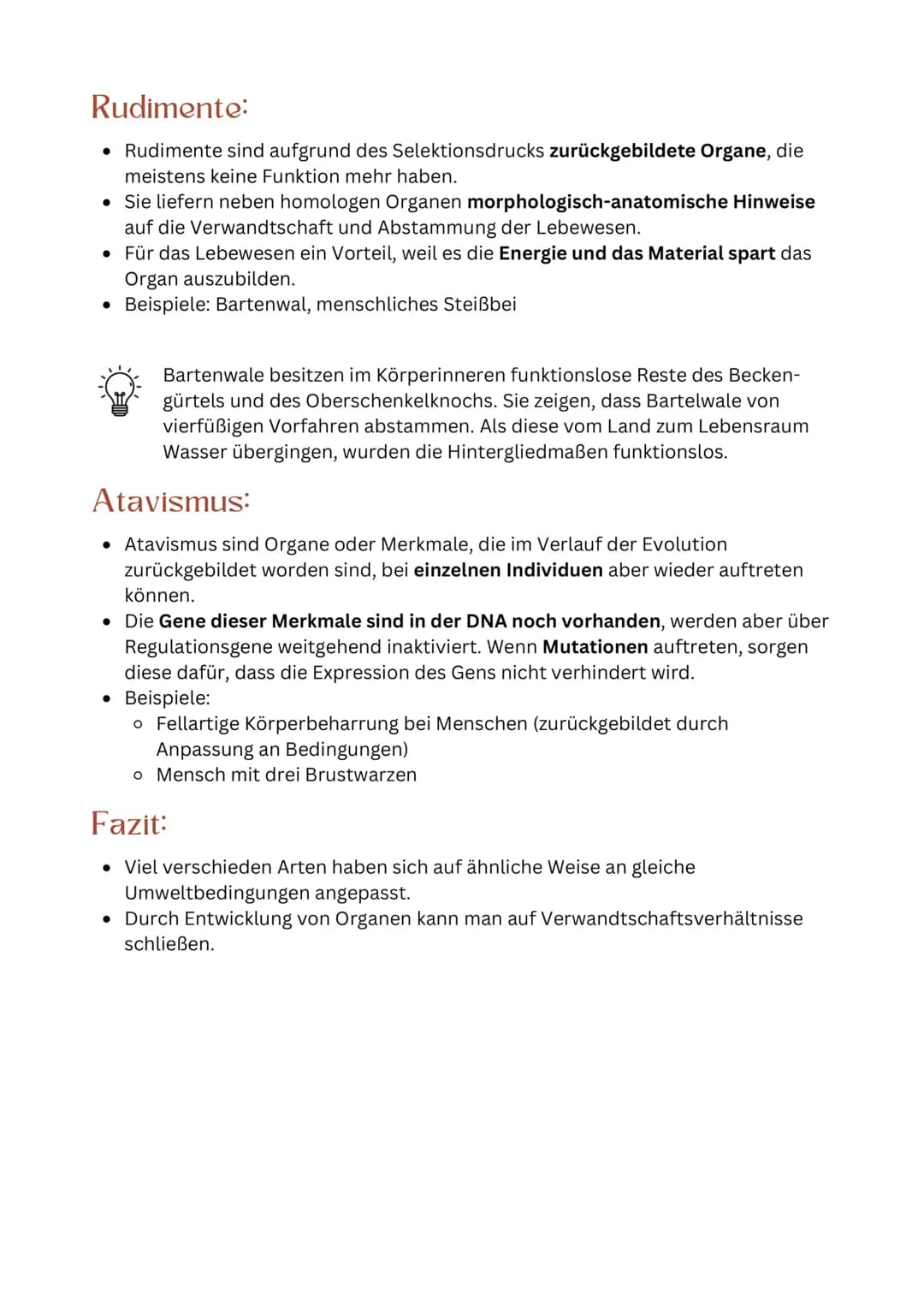 Homologie:
• Homologie ist die Ähnlichkeit von Merkmalen aufgrund gemeinsamer
Abstammung.
●
BEWEISE FÜR
EVOLUTION
Nachweise aus der vergleic