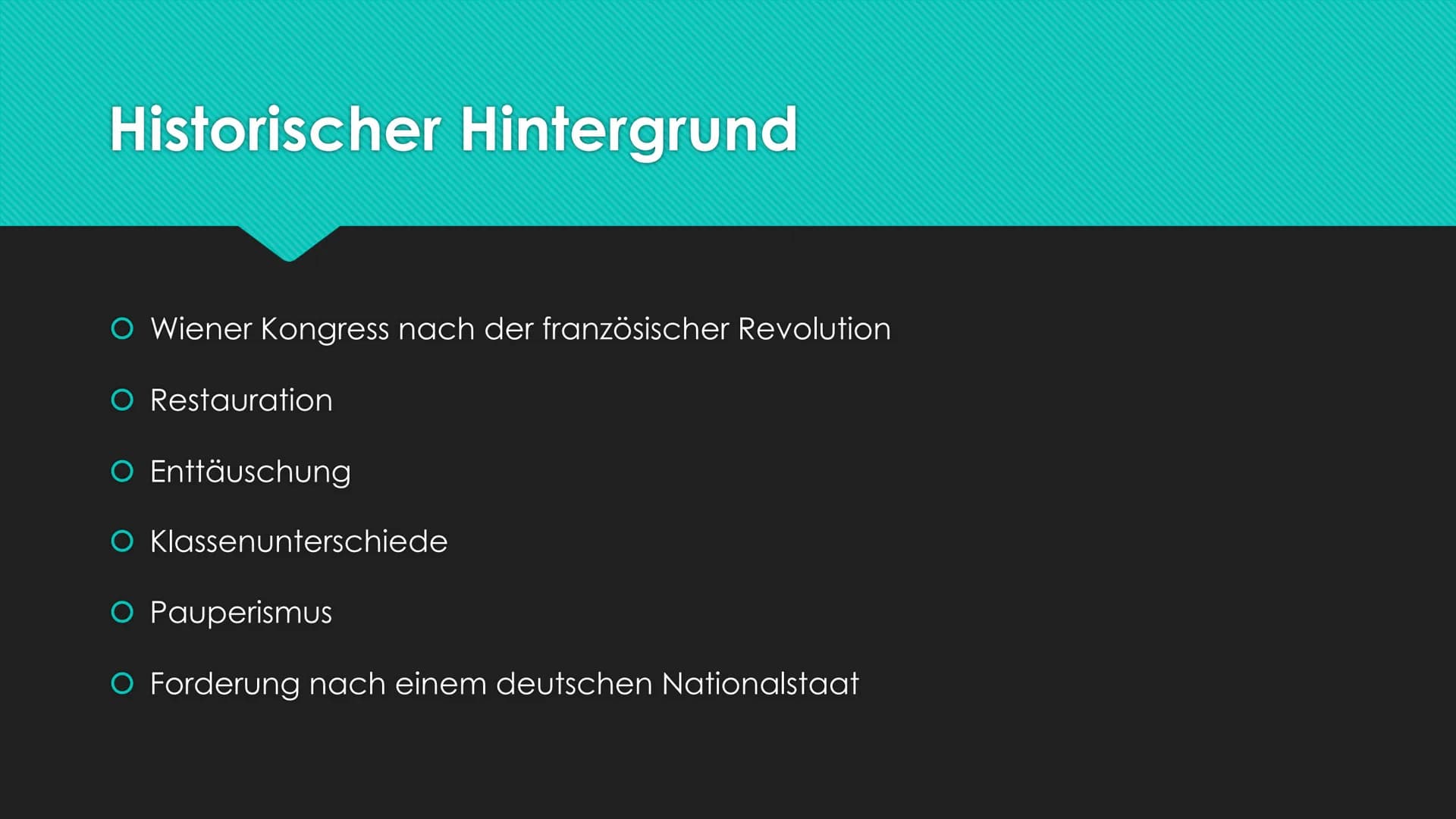 Die Literaturepoche des
Vormärz Gliederung
O Allgemeine Informationen
O Geschichtlicher/Politischer/Gesellschaftlicher Hintergrund
O Merkmal