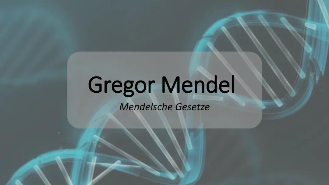 Gregor Mendel und seine Gesetze