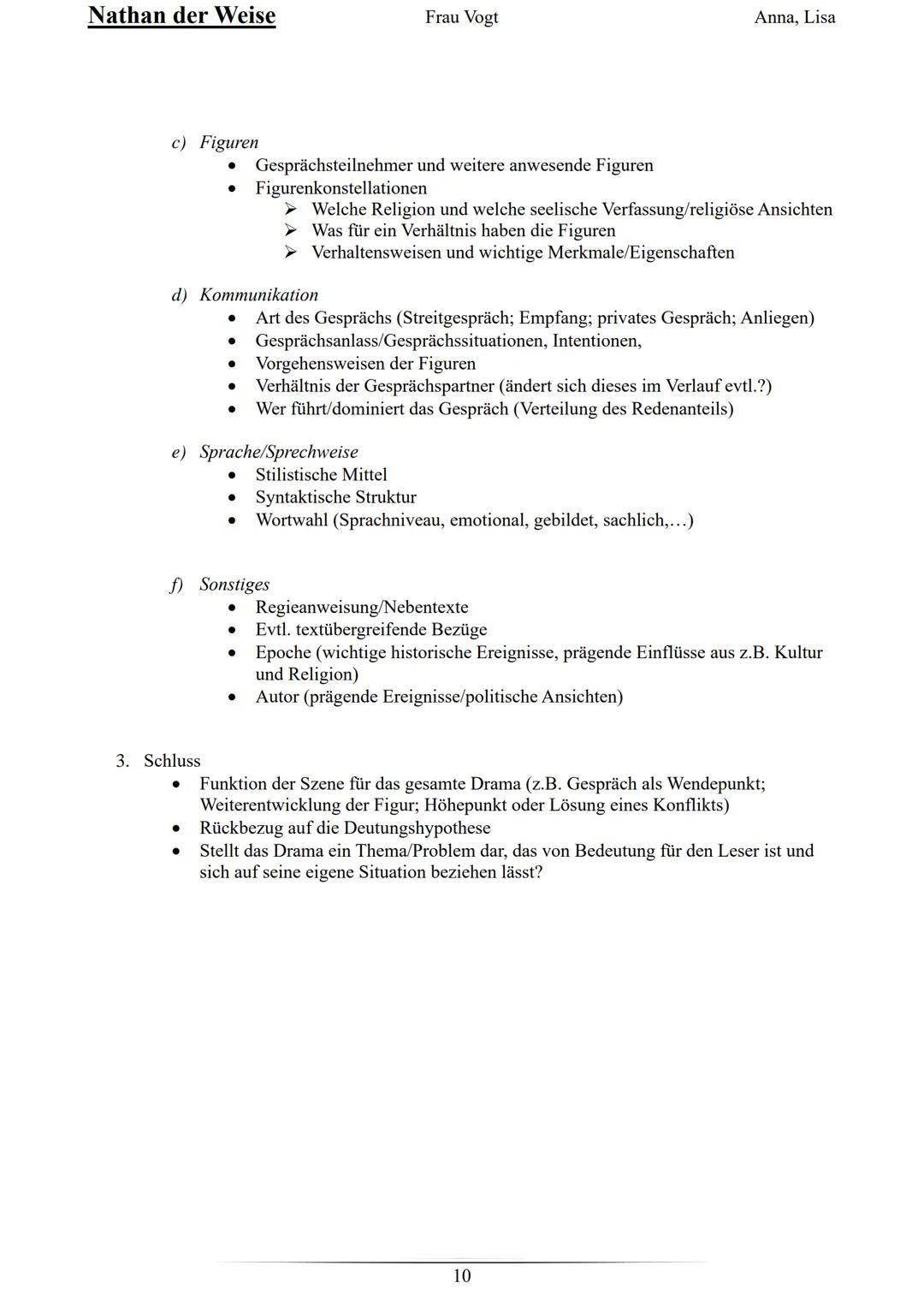 # Nathan der Weise

Frau Vogt

Anna, Lisa

## Allgemeine Informationen zu Lessing

*   Name: Gotthold Ephraim Lessing
*   Geburts- & Todesda