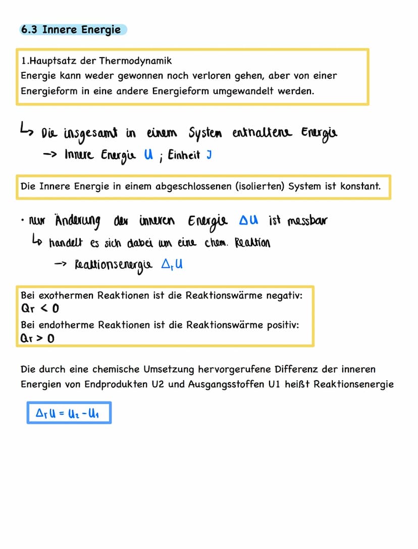 6.1 Systeme
offenes System:
• Stoff- und Energieaustausch ist möglich
geschlossenes System:
• nur Energieaustausch ist möglich
isoliertes Sy