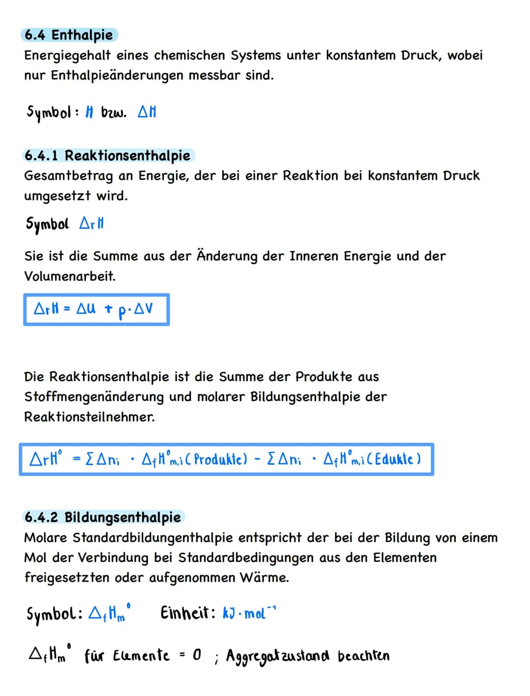 6.1 Systeme
offenes System:
• Stoff- und Energieaustausch ist möglich
geschlossenes System:
• nur Energieaustausch ist möglich
isoliertes Sy