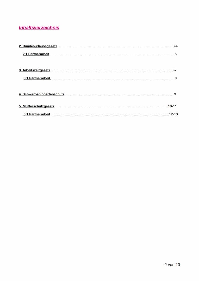 Name: Kaiser, Dilea
Klasse: GH22A
Politik
Fach/Thema: Politik/
Schutzgesetze
Abgabetermin:10.11.2022
1 von 13 Inhaltsverzeichnis
2. Bundesur
