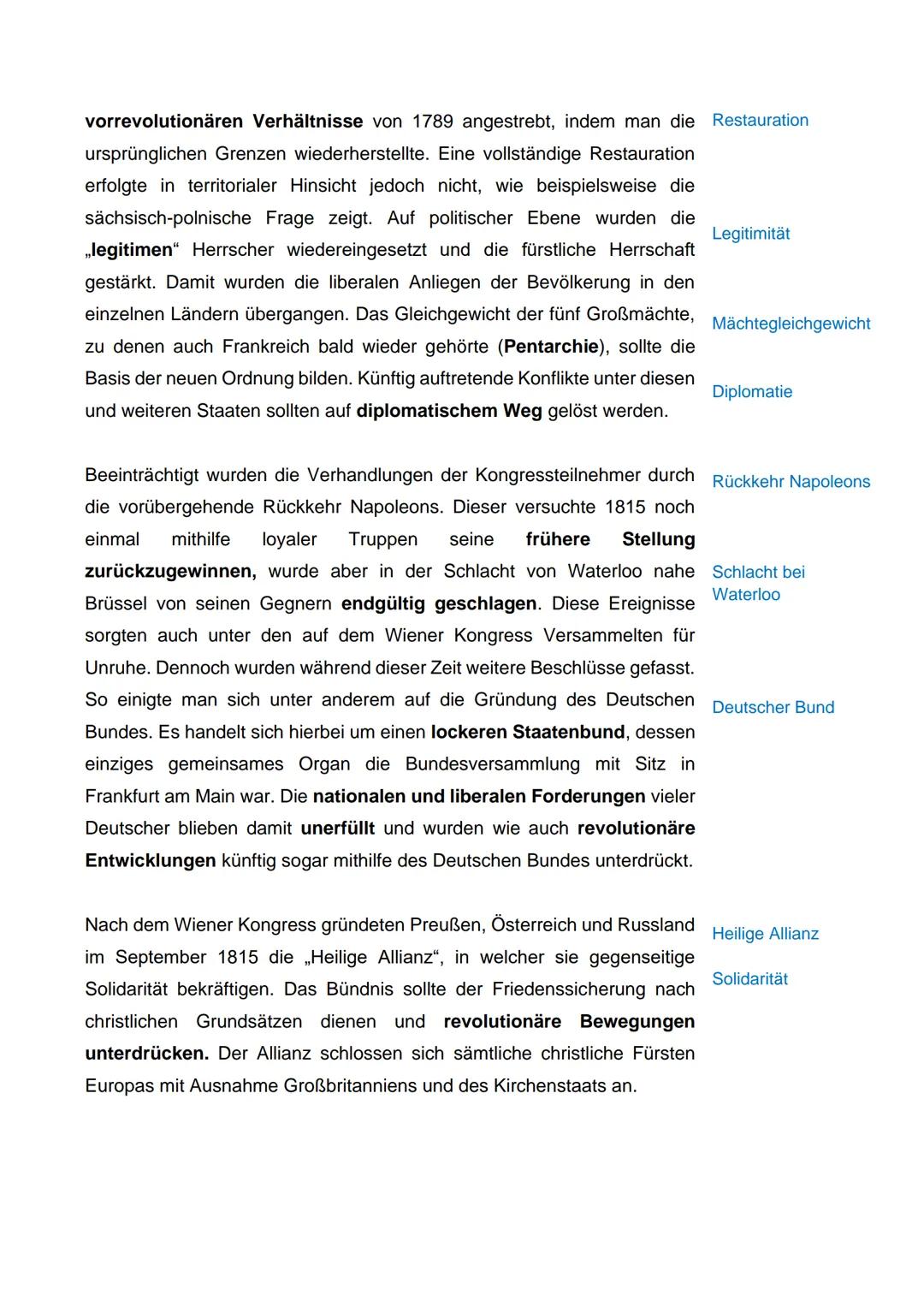 Historischer Kontext: Wiener Kongress
Napoleon hatte in den Jahren nach 1792 weite Teile Europas unter seinen
Einfluss gebracht. 1812 erlitt