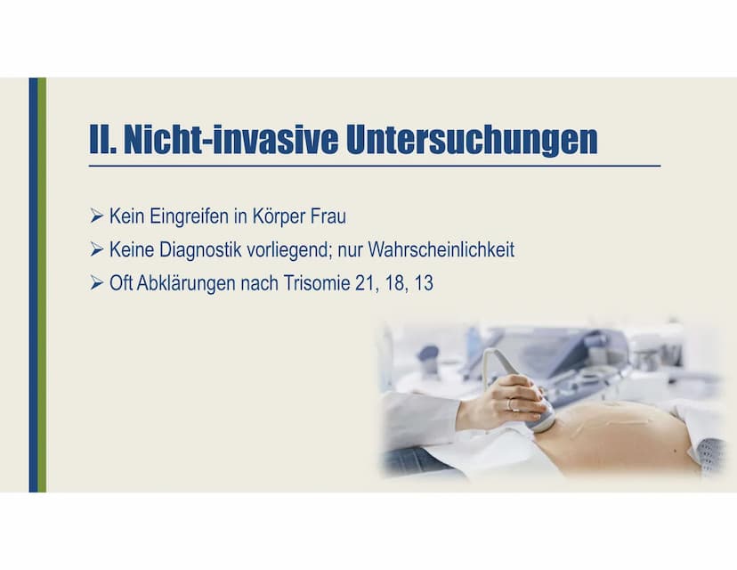 Pränataldiagnostik
Ein Vortrag von Laura-Sophie Döring
https://www.youtube.com/watch?v=jJNkwjH8uQ8 Gliederung
I. Allgemeines
II. Nicht-Invas