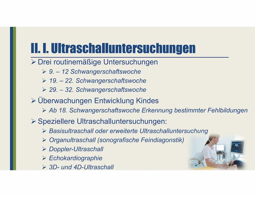Pränataldiagnostik
Ein Vortrag von Laura-Sophie Döring
https://www.youtube.com/watch?v=jJNkwjH8uQ8 Gliederung
I. Allgemeines
II. Nicht-Invas