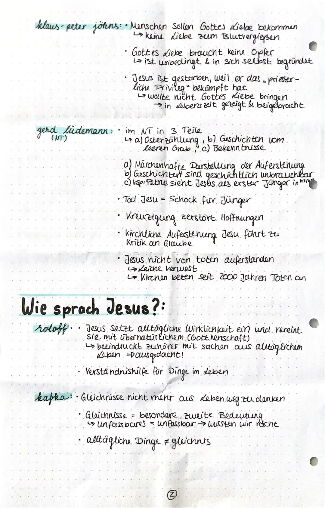 recision
-JESUS-
Deutungen d. Todes Jesus:
..
altes testament der leidende Gottesknecht
nimmt Schuld und Sünde auf sich
stellvertretendes Le