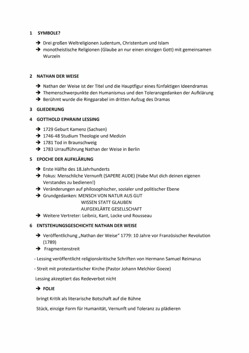 1 SYMBOLE?
Drei großen Weltreligionen Judentum, Christentum und Islam
monotheistische Religionen (Glaube an nur einen einzigen Gott) mit gem